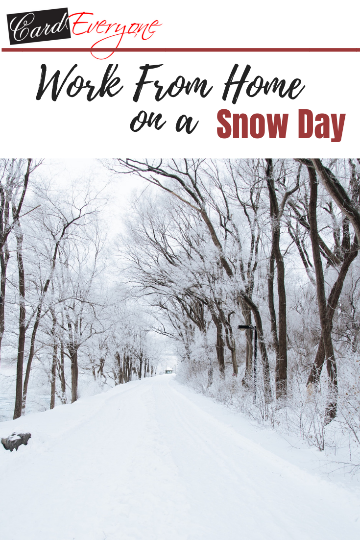 Work From Home on a Snow Day #snowday #workday #smallbusiness